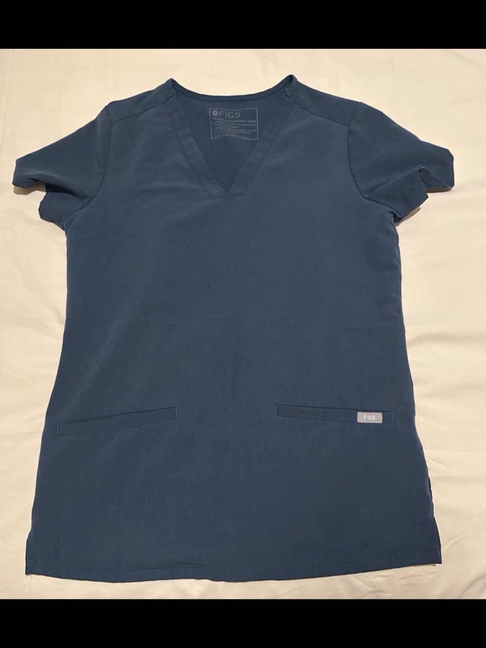 Figs dark harbor V-Neck Medical Scrub Top